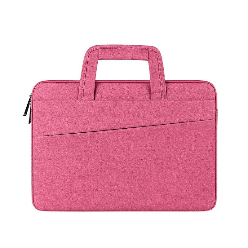 Multi-compartment Waterproof Laptop Briefcase - Fits 14.1-15.4 Inches - Pink