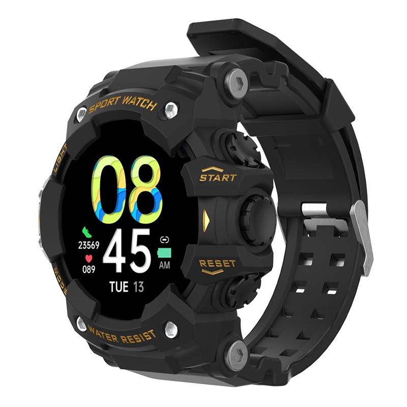 1.28 Inch Waterproof Smart Watch With Heart Rate & Blood Pressure Monitoring - Black