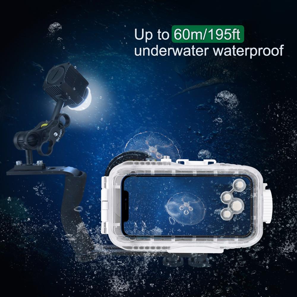 60m Waterproof Led Diving Light for Gopro Hero 12 - Perfect for Underwater Photography
