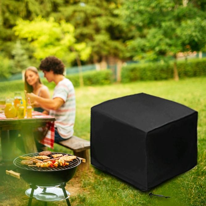 Waterproof Outdoor Furniture Cover - 210d Oxford Cloth - Anti-uv & Dust-proof - Fits 135x135x75cm - Black