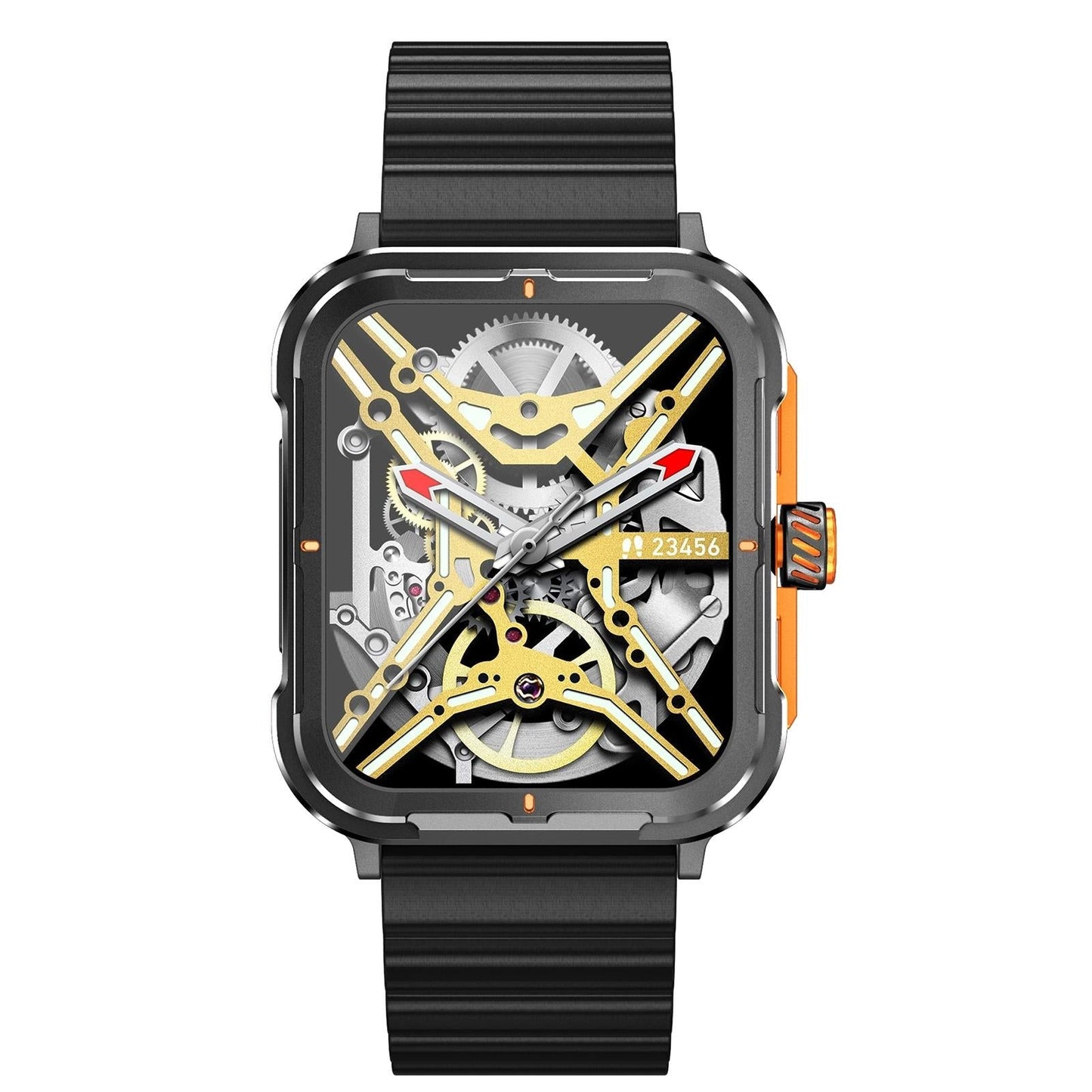 1.9 Inch Tft Square Screen Smart Watch Supports Blood Pressure Monitoring - Silver