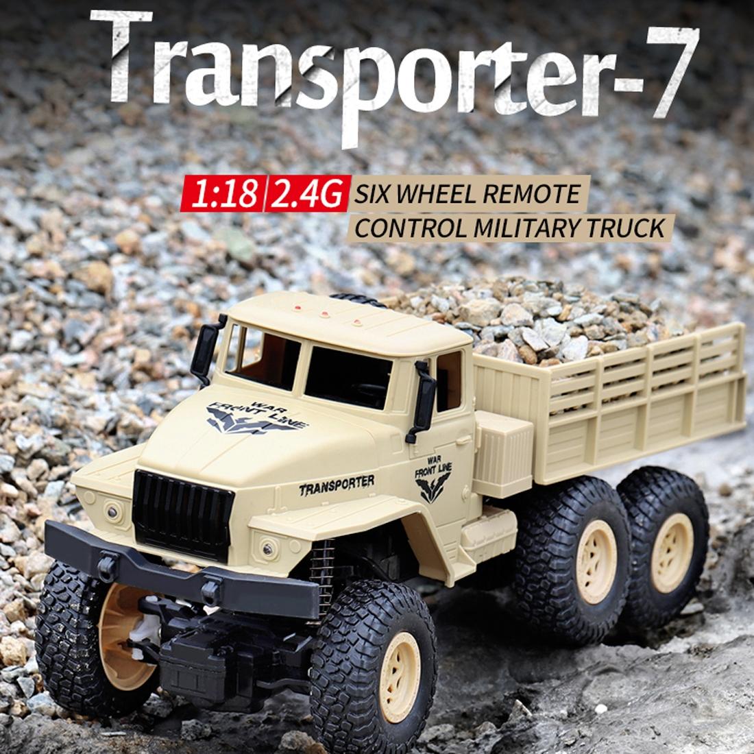 2.4ghz 4ch Remote Control Dongfeng 7 Six-wheeled Armor Truck Toy - Green