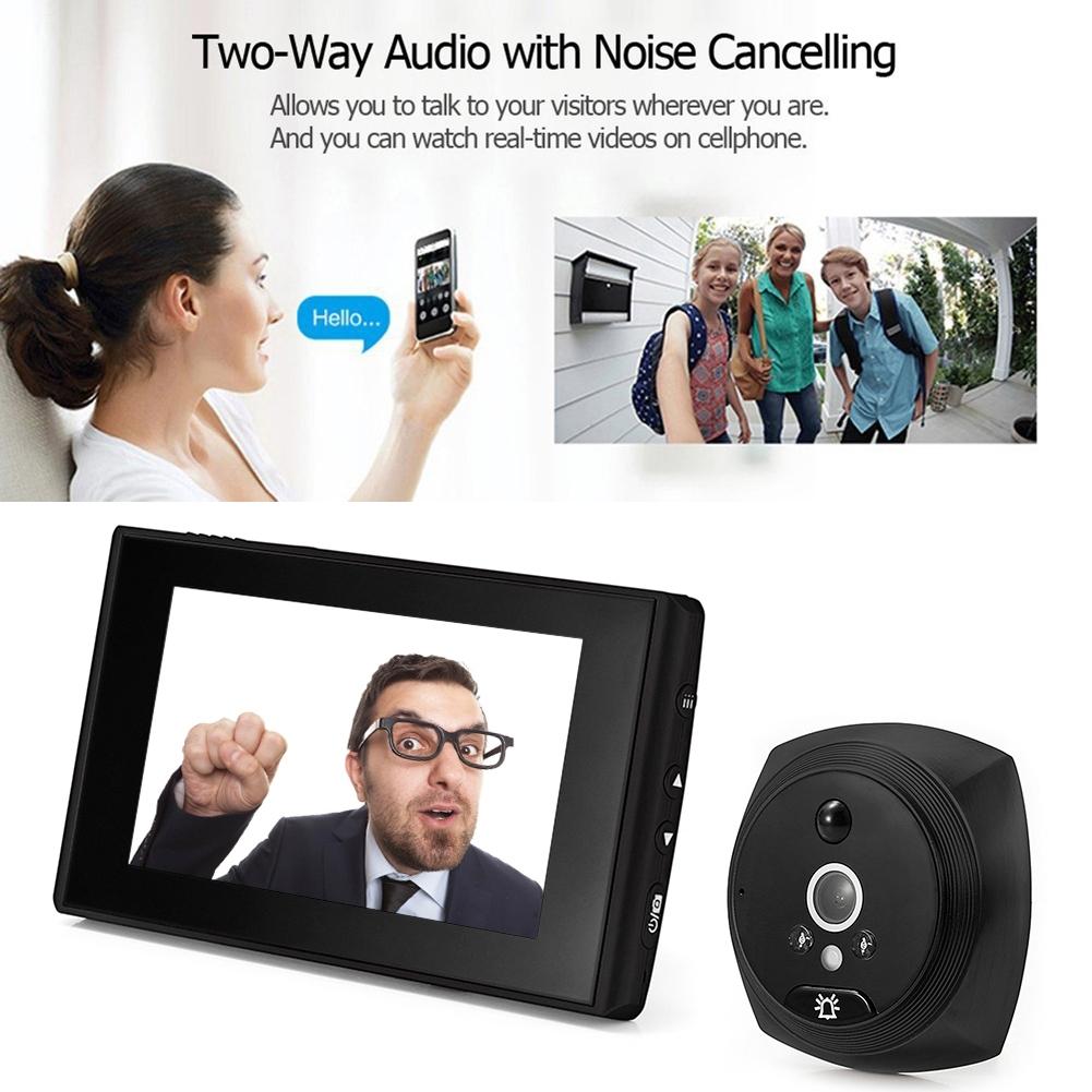 Wireless Doorbell 4.3 Screen Video With 2.0Mp Resolution - Gold