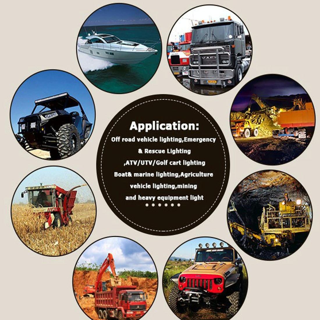 Dc 10 - 30V 18W 2300Lm 6500K Waterproof Vehicle Car Boat Marine 60 Degrees Adjustable External Work Flood Lights With 6 Intense Cree Led Lights White Light