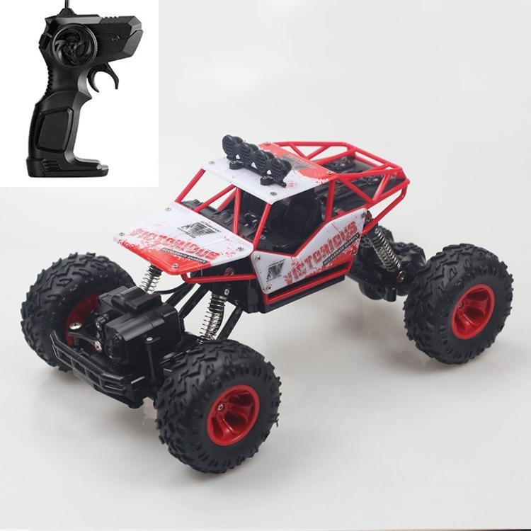 Large 1 16 Alloy Climbing Car - 28cm Remote Control Toy for Cross-country Adventures - Silver