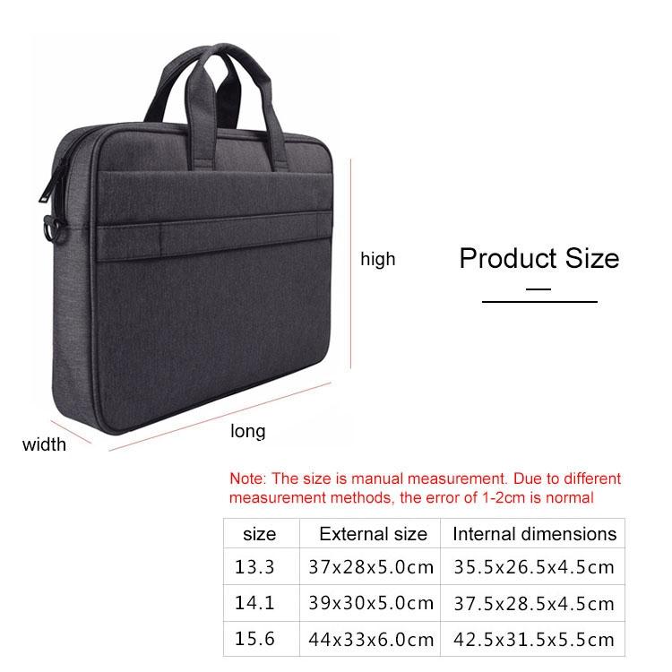 15.6 Inch Laptop One-shoulder Handbag with Waterproof Anti-theft Design and Suitcase Belt - Navy Blue