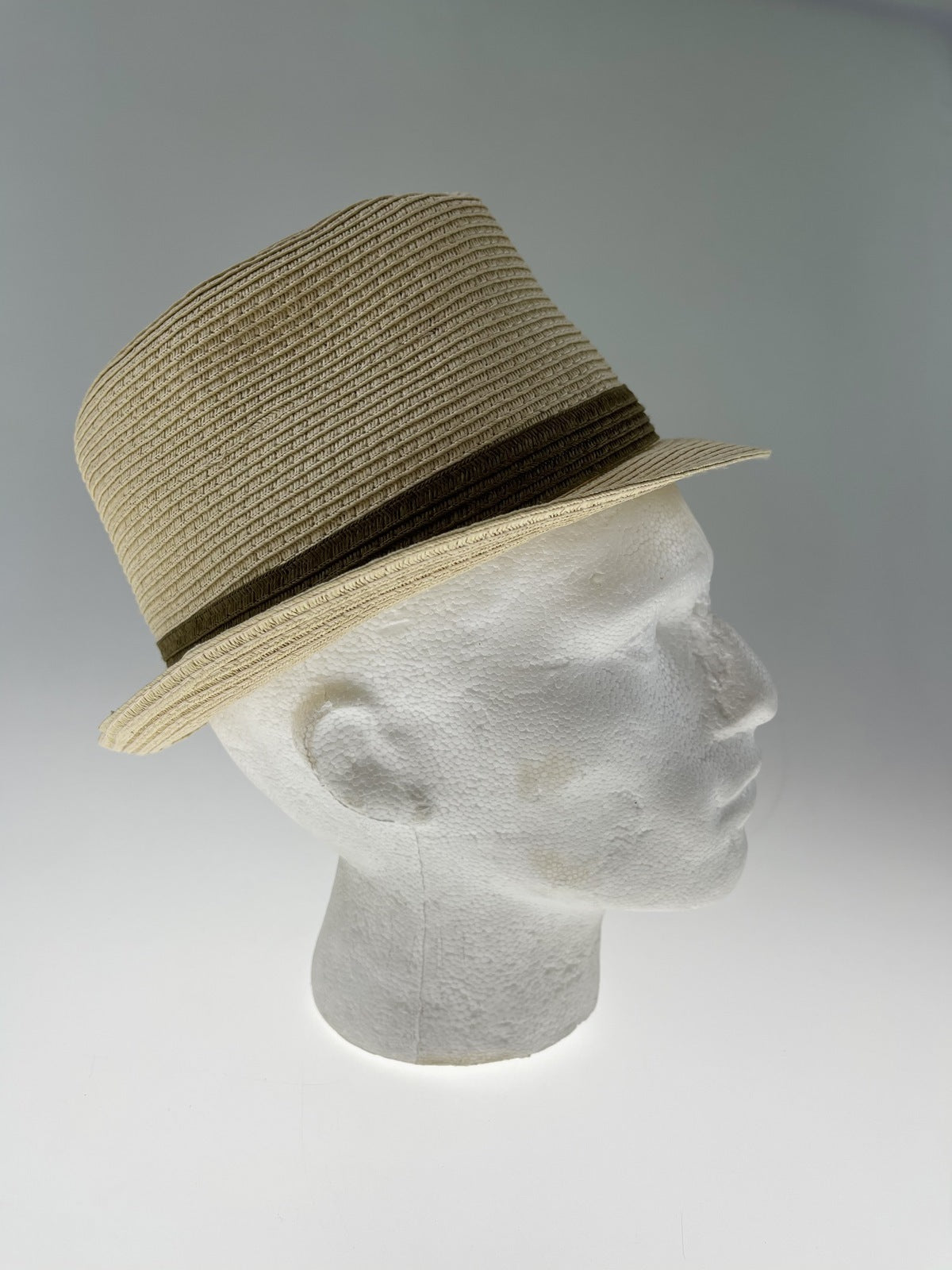 Dents Mens Straw Hat Toyo Trilby Fedora Summer Sun Stingy Brim - Natural/Brown - S/M