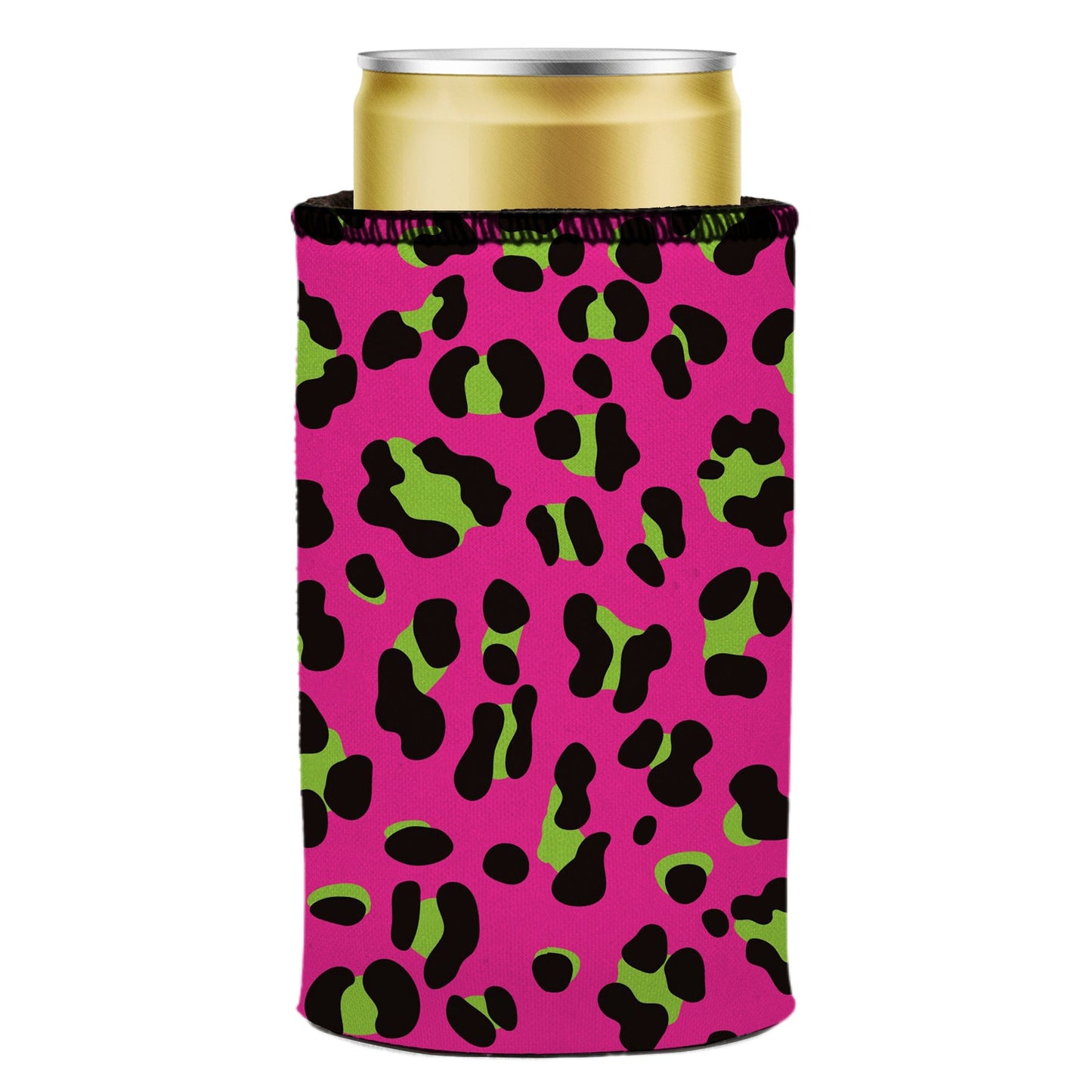 80s Leopard Print Stubby Cooler - Standard