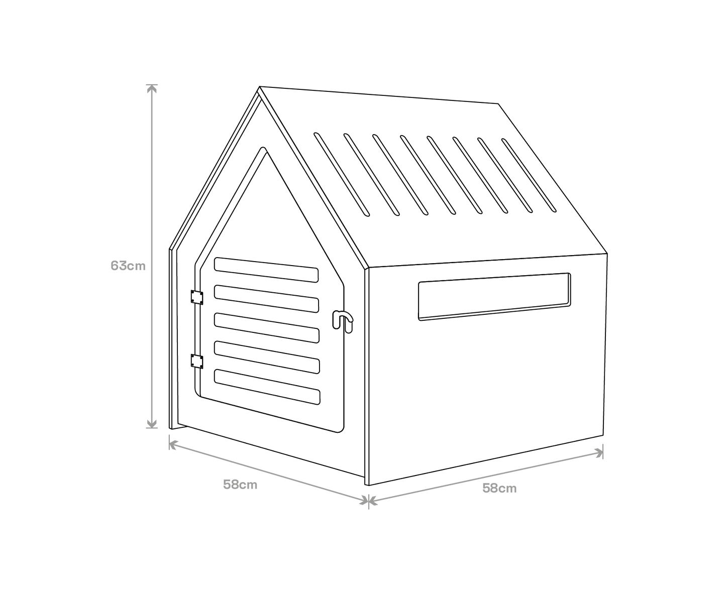 Modern Pet House Dog Crate (White)