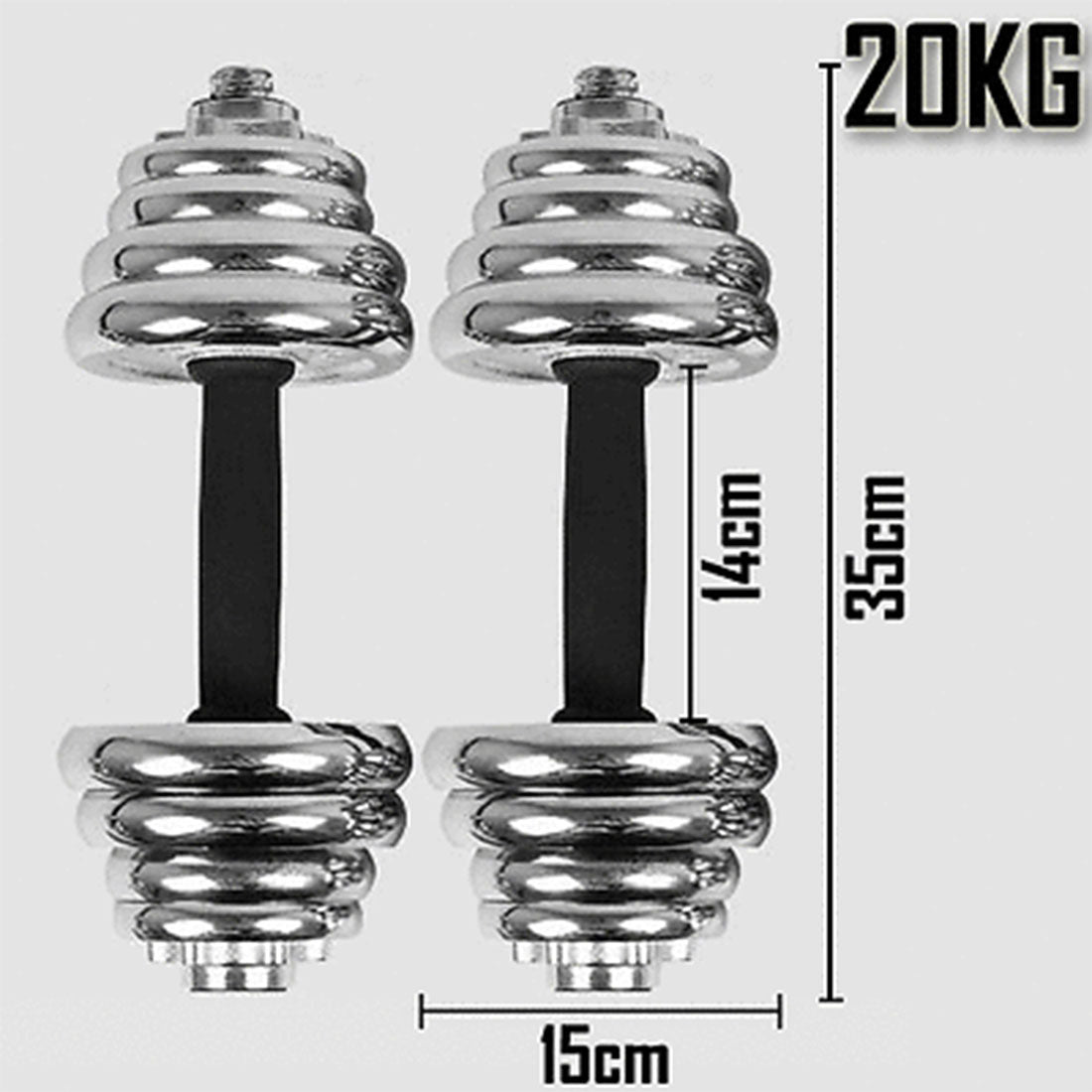 Dumbbell Set York -20kg With Case