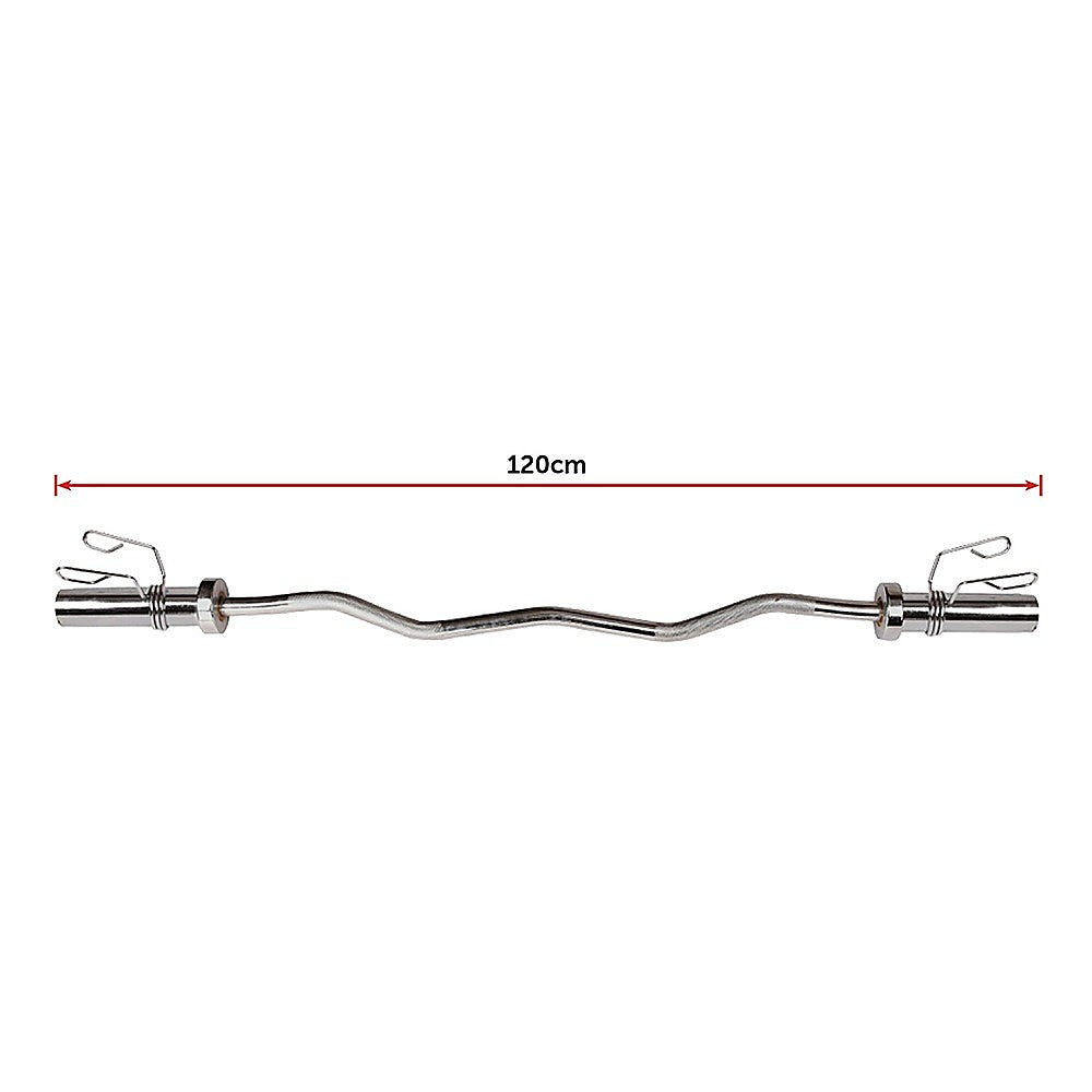 Olympic EZ Curl Bar With Spring Collars