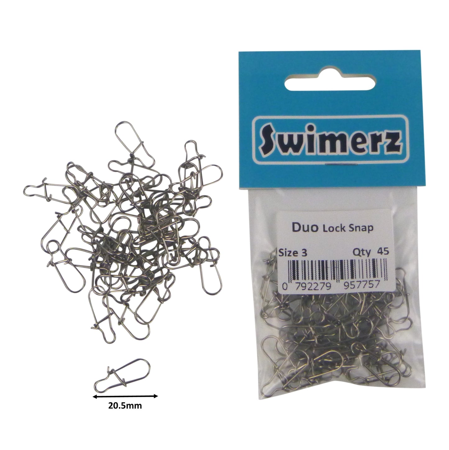 Swimerz Duo Lock Snaps Size 3. Pack 45 pack