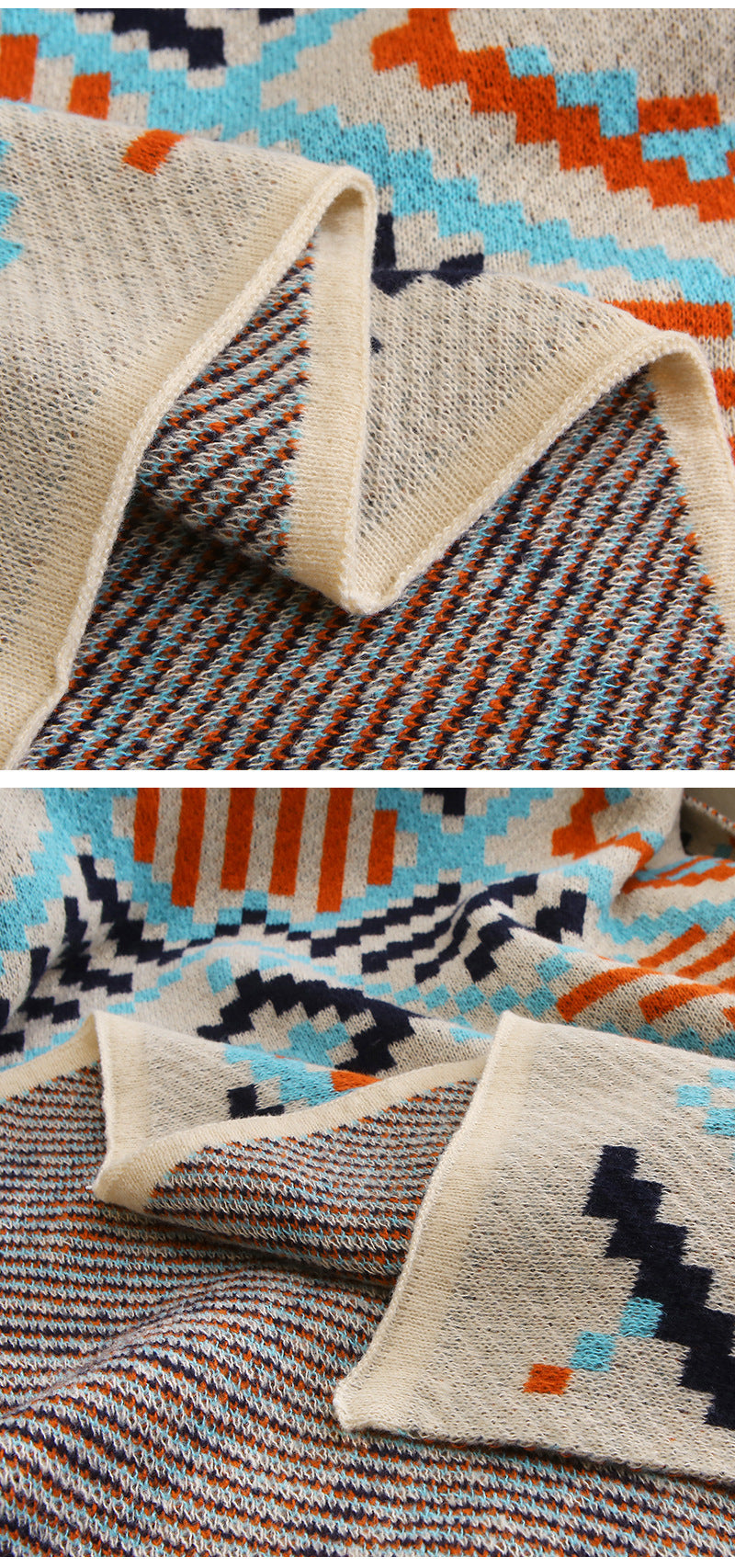 110x130cm Bohemian Woven Throw Blanket