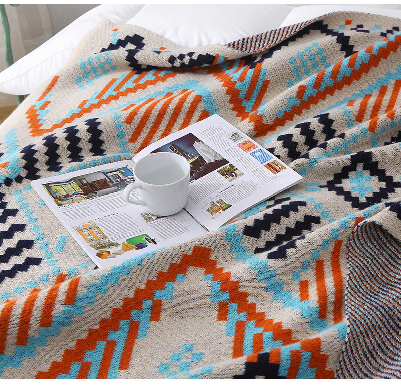 130x200cm Bohemian Woven Throw Blanket