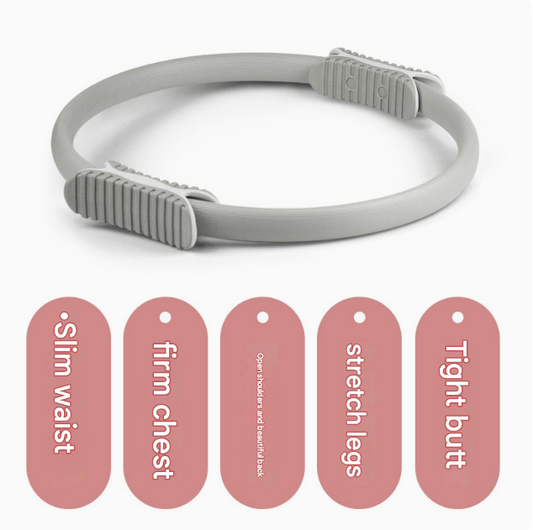 2 PCS Purple 38cm Pilates Ring Circle with Comfort Foam Handles