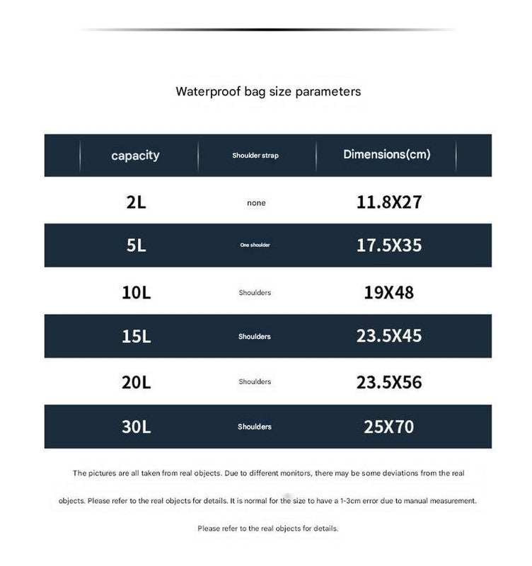 Blue 10L Waterproof Dry Bag - PVC Mesh Rafting & Swimming Backpack