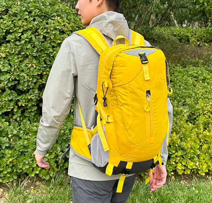 Grey Lightweight 30L Hiking Backpack - Water-Resistant Outdoor Daypack for Trekking & Travel