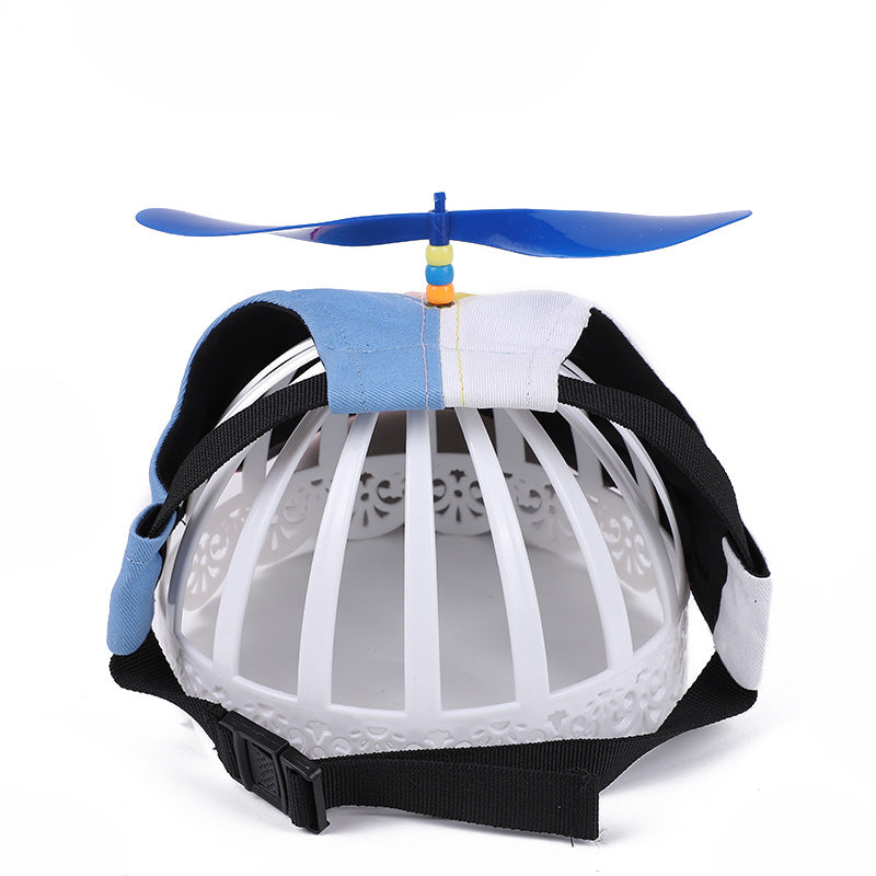 L Green Pet Baseball Cap with Spinning Propeller - Colorful Fun Design - See Details for Sizing