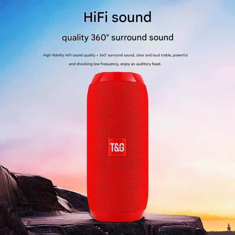 迷彩便攜式藍牙音箱 - HiFi 360 度音訊無線迷你音箱,支援免持通話