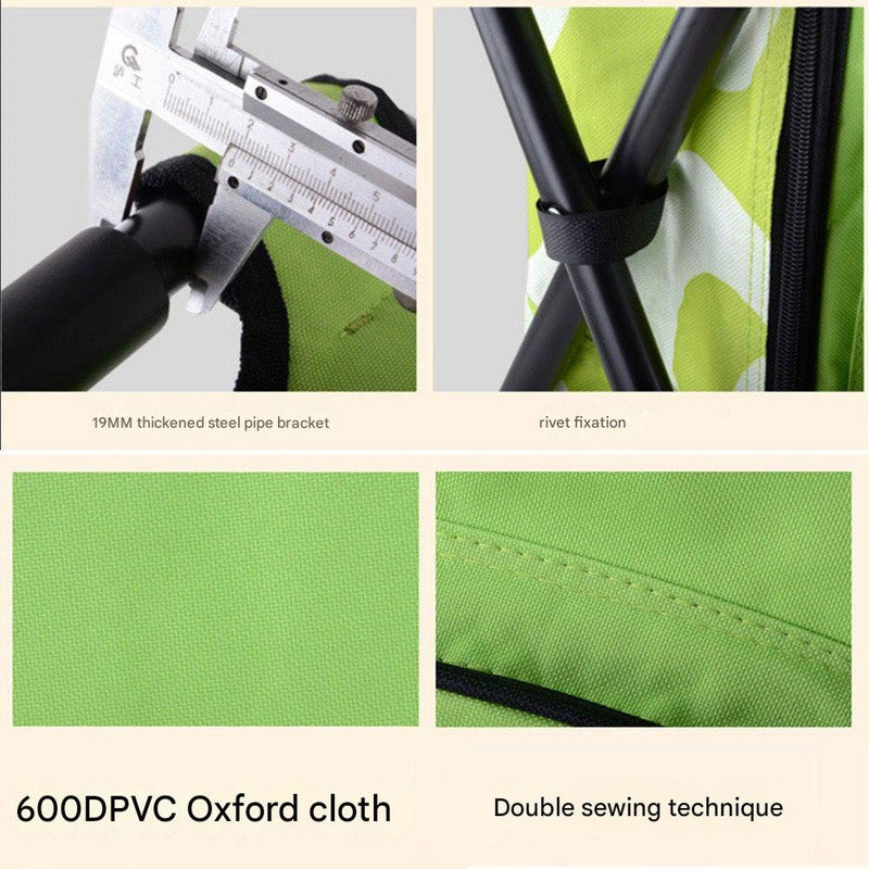 Cooler Backpack Chair With 10L Insulated Cooler Bag-Black