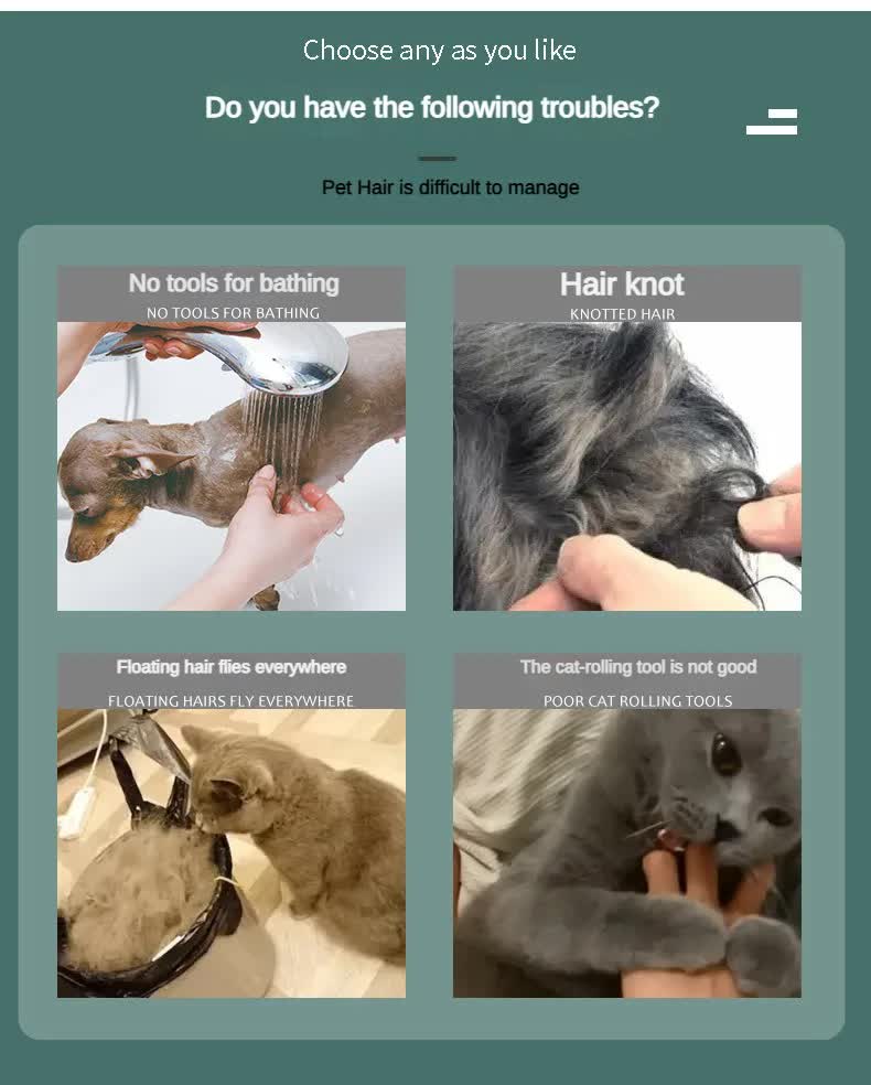 Green And Grey Dual - Sided Pet Grooming Brush - Self - Cleaning Slicker & Gentle Massage Bath Comb for Dogs & Cats - Factory Direct Shop