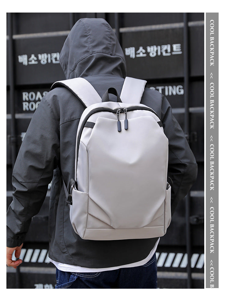 Grey Modern Anti-Theft Laptop Backpack with USB Charging Port - Water-Repellent Travel & Business Bag for 15.6 Inch Laptops