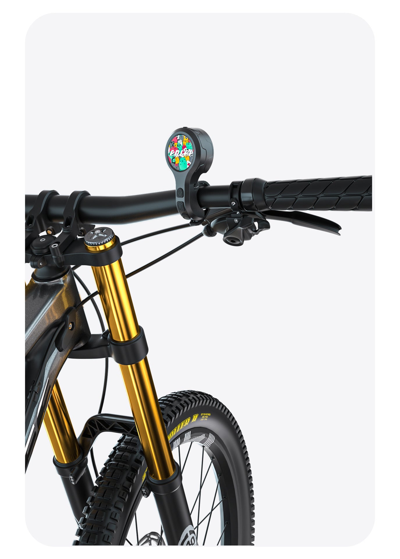 Black Style A Ultra-Loud Electric Bike Horn - 130dB USB Rechargeable, IPX6 Waterproof, Easy Mount Bicycle Safety Bell