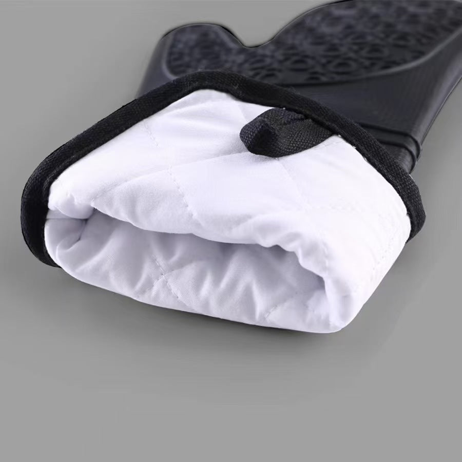 Grey 6 - Piece Silicone Oven Mitts and Pot Holders Set - Extra Long Waterproof Heat Resistant Gloves with Non - Slip Grip for Kitchen Baking BBQ - Factory Direct Shop