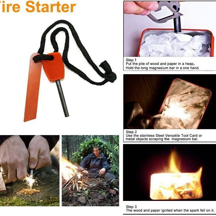 Survival Kit 8 - in - 1 Black - Factory Direct Shop