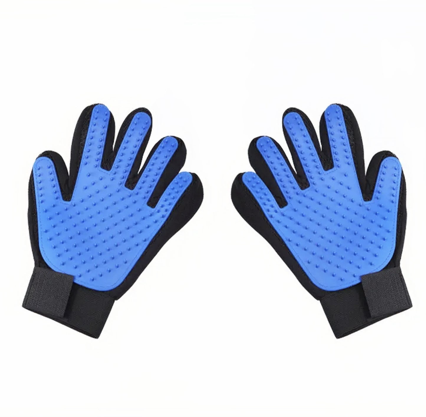 3 Pairs Blue Pet Grooming Gloves for Dogs & Cats - Deshedding, Bathing & Massage Brush - Factory Direct Shop