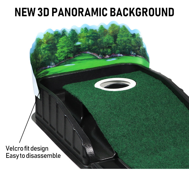 Indoor Golf Putting Mat with Automatic Ball Return System 2.6m Practice Green with Alignment Guides for Home and Office Training - Factory Direct Shop