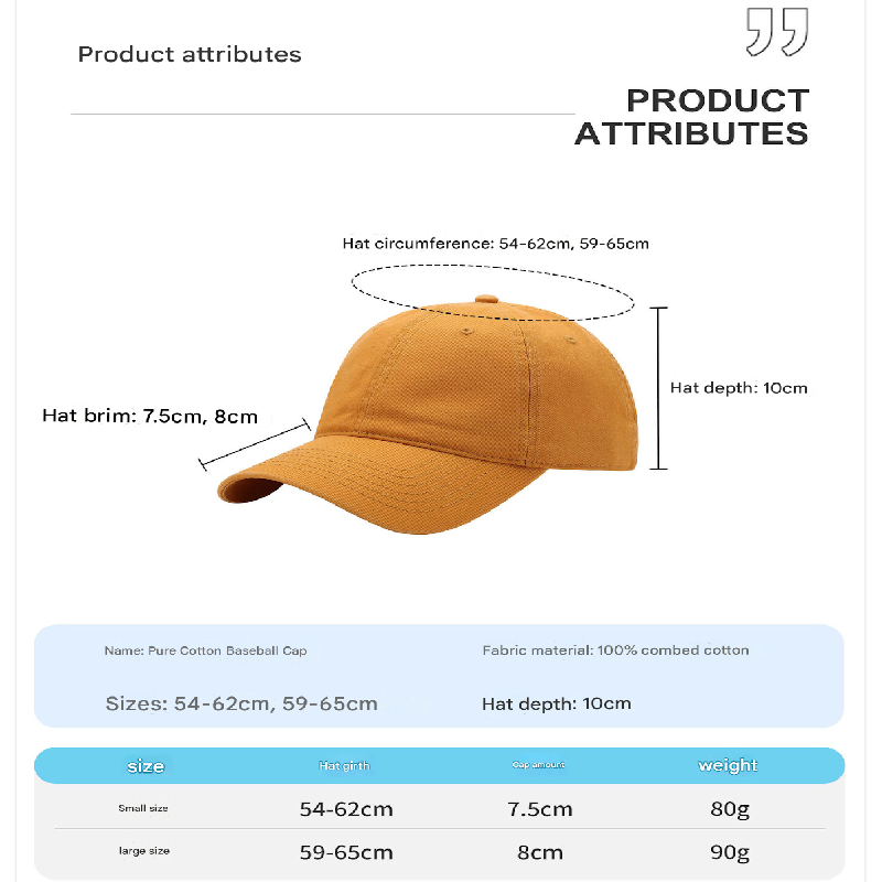 Wine red Premium Pure Cotton Quick-Dry Baseball Cap - Outdoor Sports & Camping Sun Hat, Adjustable Fit(54-62cm)