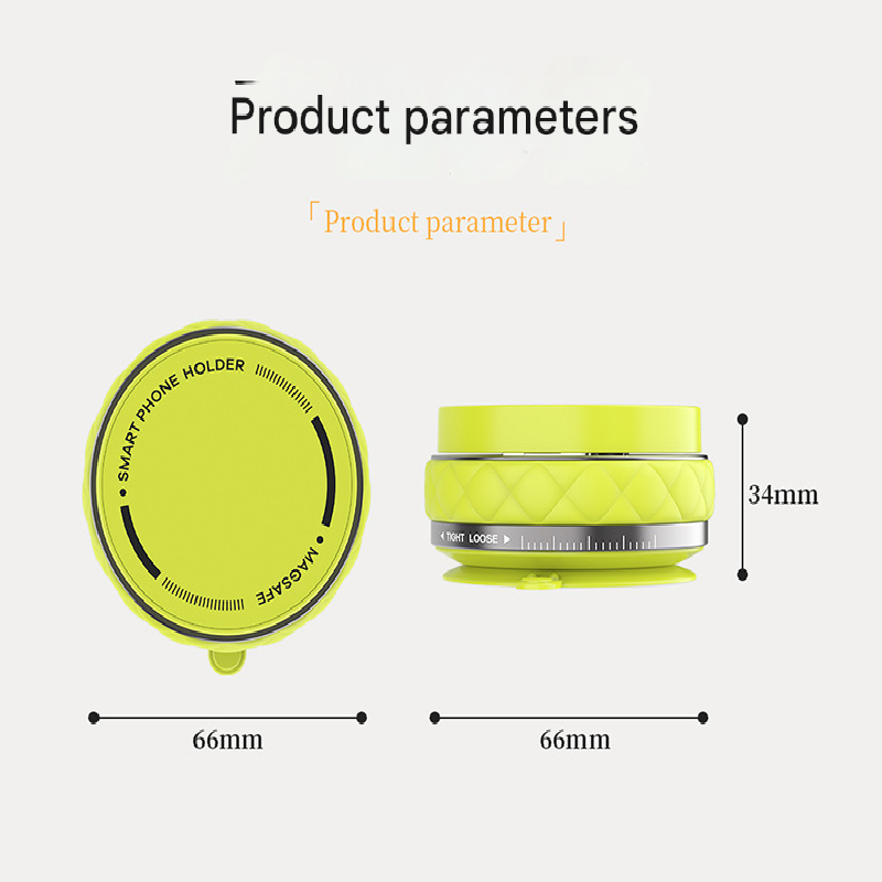 Black Foldable Magnetic Phone Holder with Vacuum Suction - Multi-Angle Adjustable Zinc Alloy Desktop Phone Stand - Portable & Stable for Desk, Car & Multi-Scenario Use