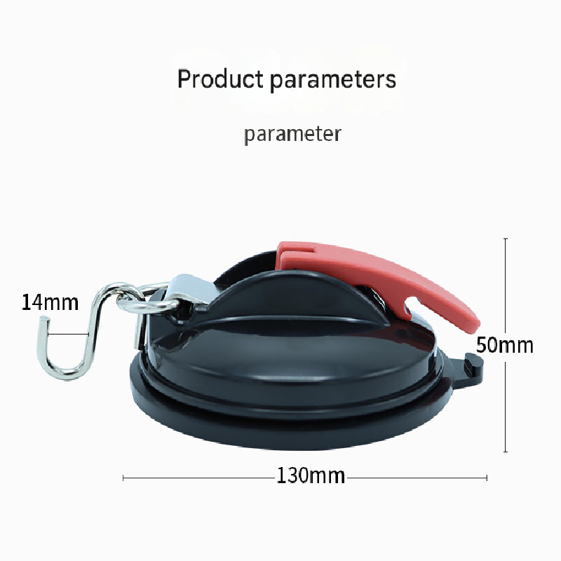 4 Pack Red plate + black buckle Heavy Duty Suction Cup Anchors with S-Hooks for Car Side Awnings and Camping Tarps Multifunctional Tie Down Points for Outdoor Road Trips 10kg Capacity