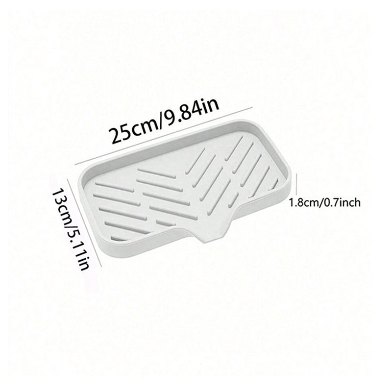3 - PCS White Large Drainable Soap Dish Tray with Anti - Slip Base for Bathroom Sink - Keeps Soap Dry and Organized in Australian Homes - Factory Direct Shop