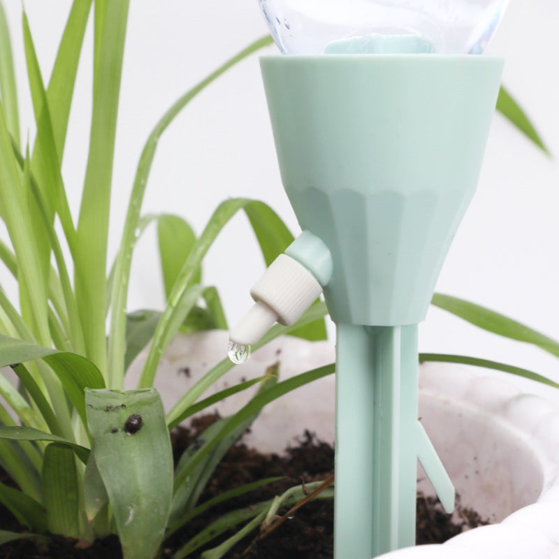 2 PCS Automatic Self - Watering Plant Spikes Adjustable Drip Irrigation System for Indoor Outdoor Garden Pots Holiday Care Green and White - Factory Direct Shop
