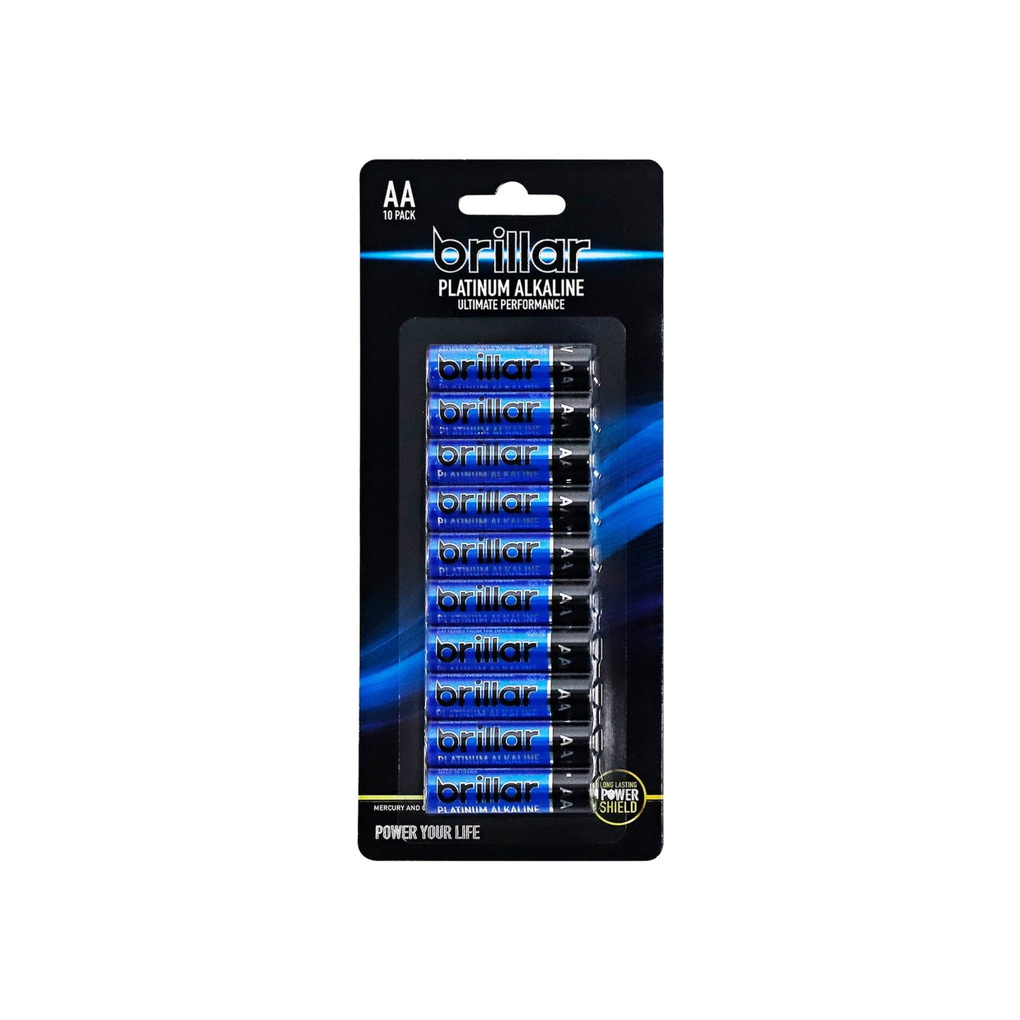 Brillar 10pk AA Alkaline Alkaline Batteries 1.5V LR6