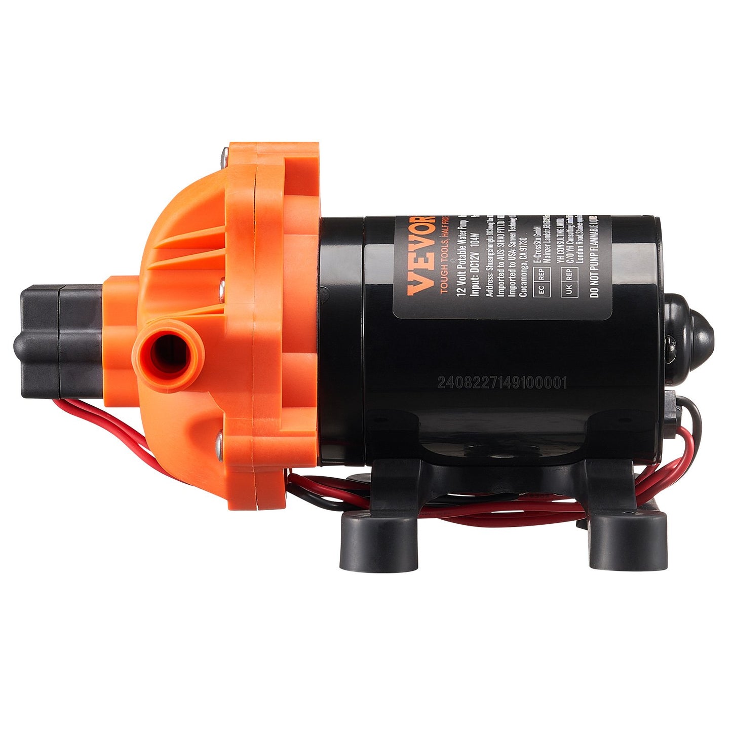 Diaphragm Pump 3.5GPM 13.25L/min 3-Chamber Water Pump Pressure Switch