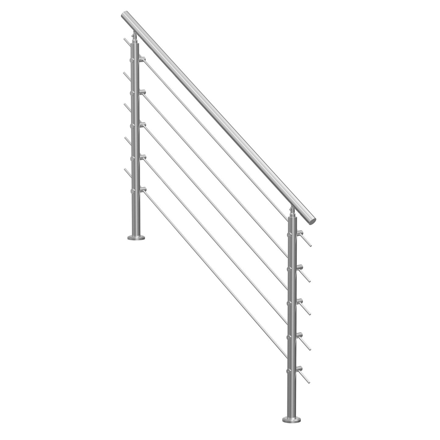 59in Handrails for Outdoor Steps 5 Crossbars Staircase for Porch Deck