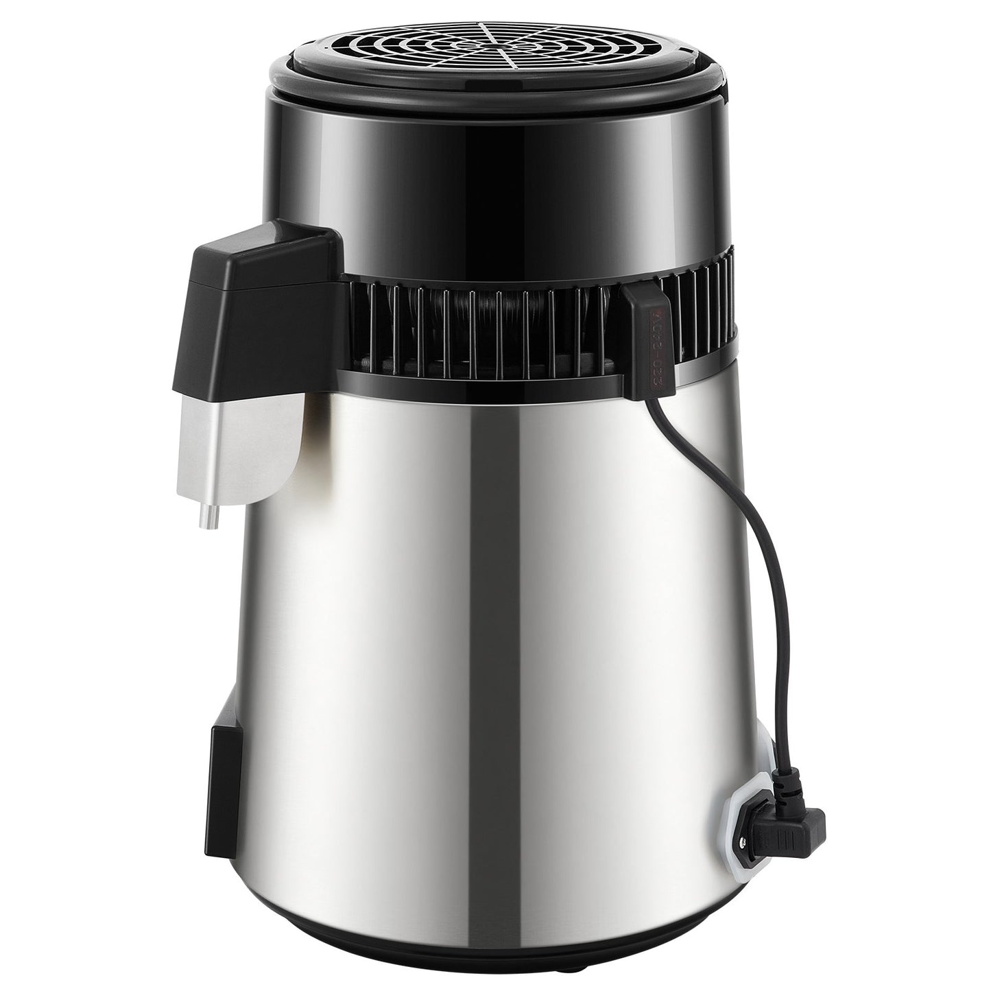 4L Water Distiller 1.5L/H Distilled Water Maker Timing Dual-Temp Silver