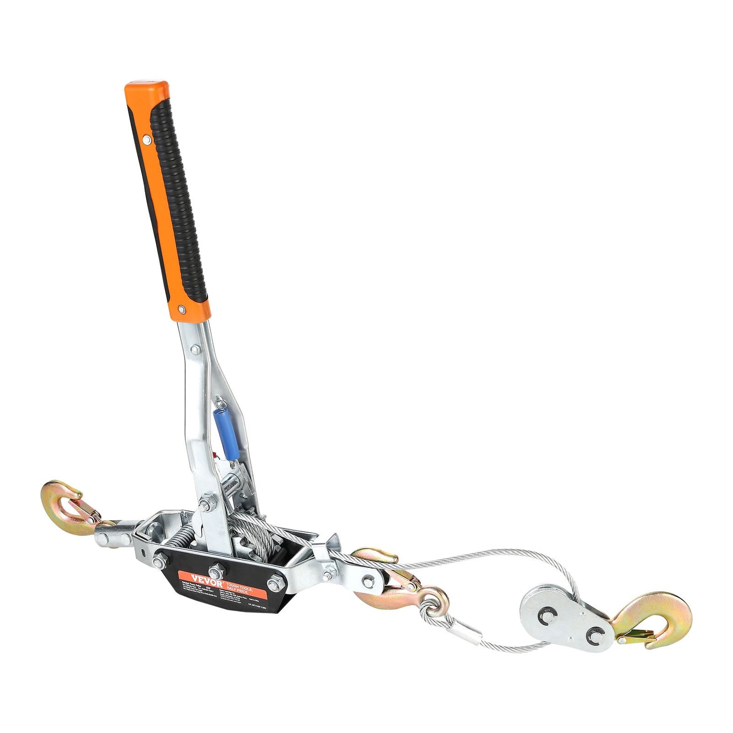 Come Along Winch, 5 Ton Max Pulling Capacity, 3.5 m Steel Cable, 3 Hooks, Heavy Duty Ratchet Power Puller Tool with Dual Gears, Automotive Hoist Cable Puller Ideal for Vehicle Rescue