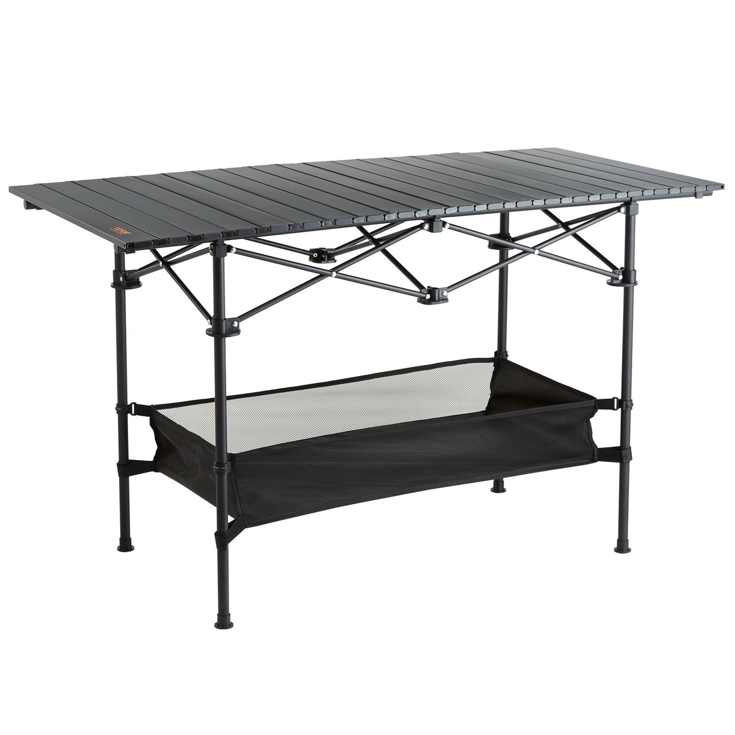 Folding Camping Table, Outdoor Portable Side Tables, Lightweight Fold Up Table, Aluminum & Steel Ultra Compact Work Table with Large Storage and Carry Bag, For Beach, Picnic, Travel, 24x16 inch