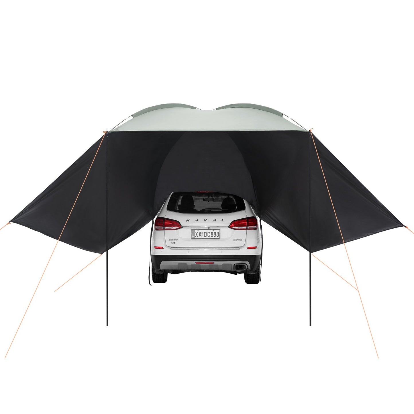 VEVOR Vehicle Awning, Large 10' x 7' Shade Coverage Car Side Awning, PU2000mm UV50+ Car Awning with Extended Side Canopies and Portable Storage Bag, Suitable for Truck, SUV, Van, Campers