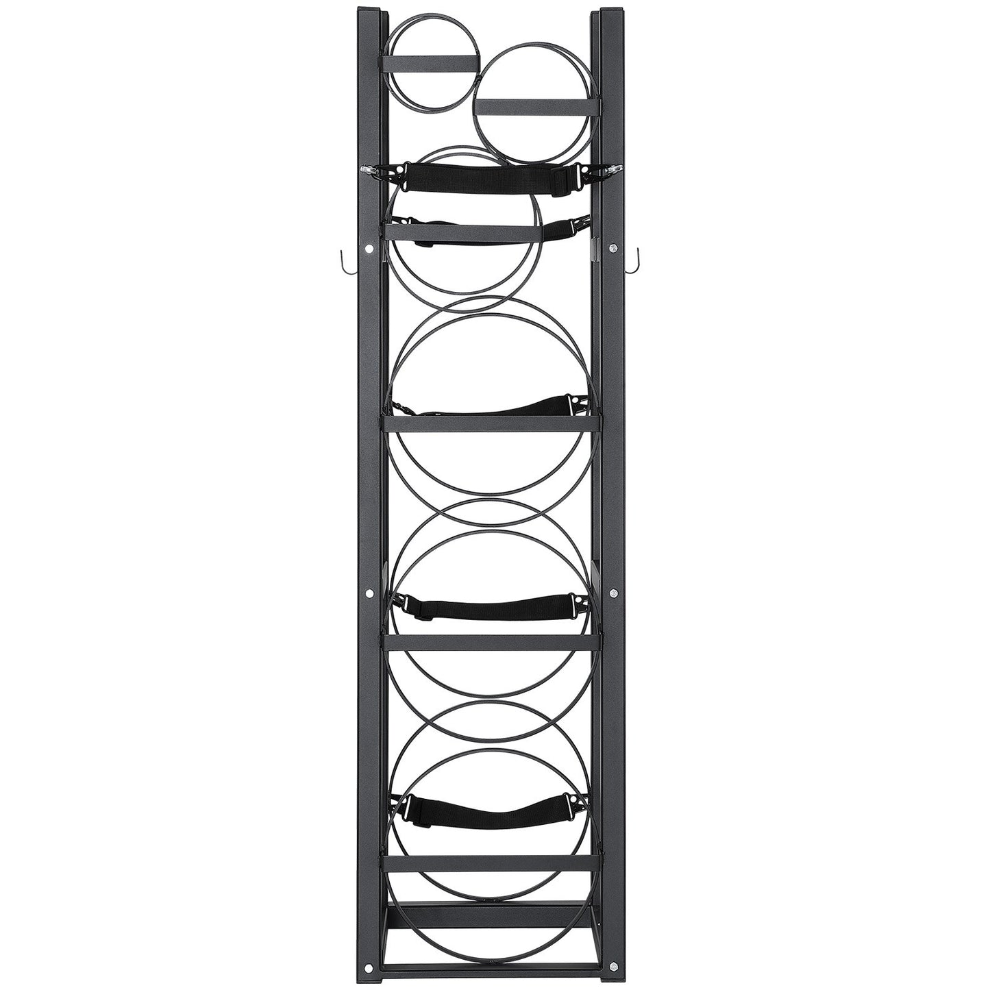 VEVOR Refrigerant Tank Rack, with 3 x 30lbs and Other 3 Small Bottle Tanks, Cylinder Tank Rack 12.79x12.99x47.12 in, Refrigerant Cylinder Rack and Holders for Freon, Gases, Oxygen, Nitrogen