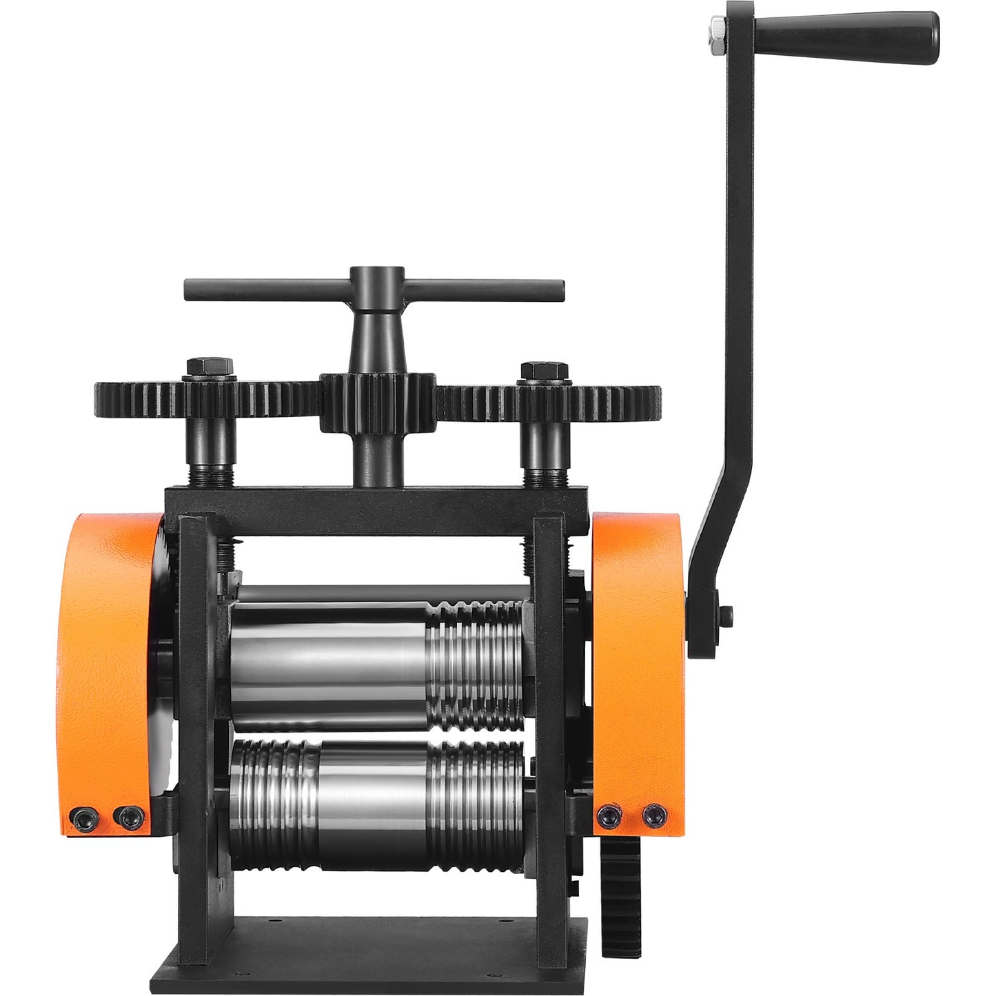Rolling Mill, 1.77"/45 mm Jewelry Rolling Mill Machine, 1: 2.4 Gear Ratio, 3-in-1 Multi-function Rolling Mill, 0-6 mm Press Thickness for Metal Jewelry Making Sheet Square Wire Semicircle