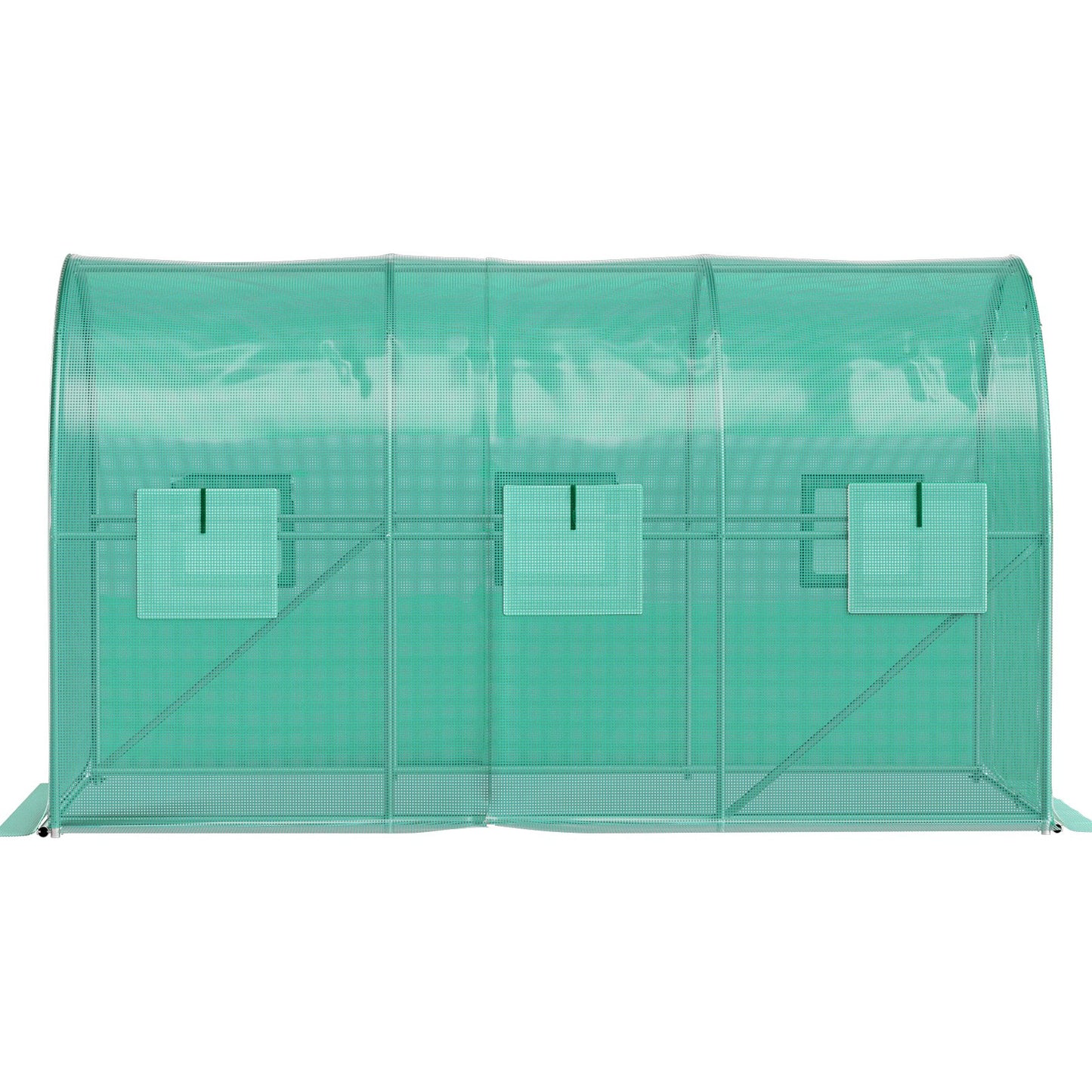 Walk-in Tunnel Greenhouse Galvanized Frame & Waterproof Cover 12x7x7 ft
