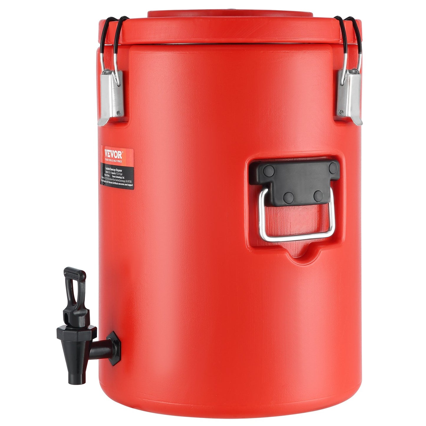 VEVOR Stainless Steel Insulated Beverage Dispenser, 17.2 Liter, Thermal Hot and Cold Drink Server Dispenser with Spigot Handle, Food - grade for Hot Tea Coffee Water Restaurant Drink Shop - Factory Direct Shop