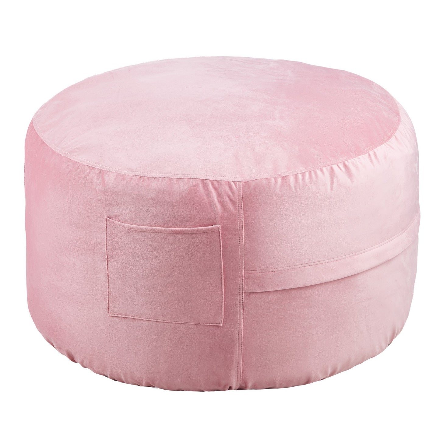 91 cm Round Bean Bag Chair with Removable Cover & Dutch Velvet Pink