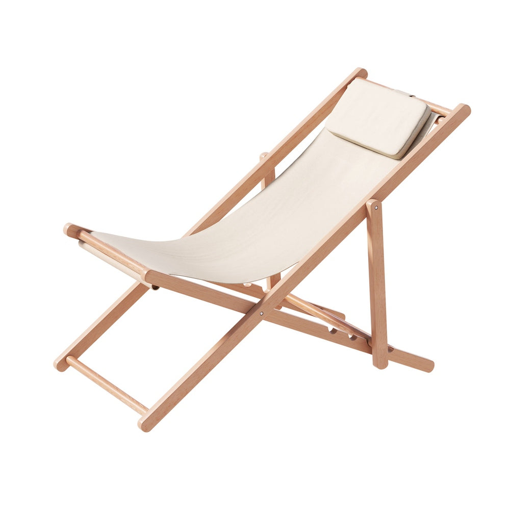 Deck Chair Outdoor Furniture Beige