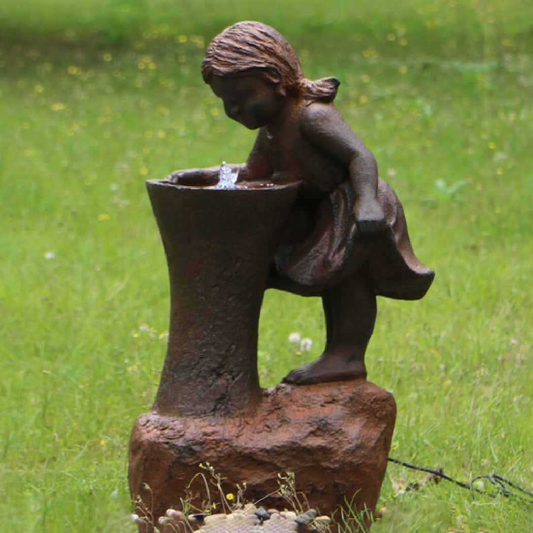 Girl at Water Fountain